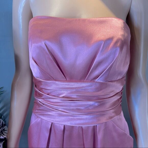 David’s Bridal Short Charmeuse Ruched Dress Size 6 - Picture 9 of 12